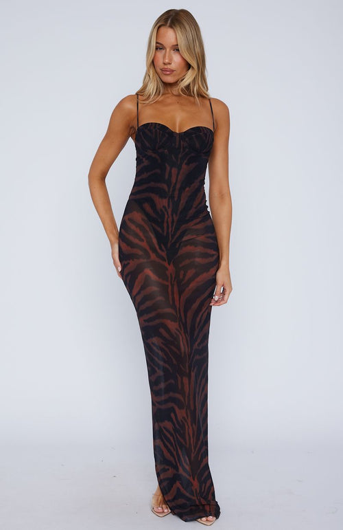 Amber Zebra Maxi Dress