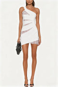 Bidelia Lace Mini Dress In White