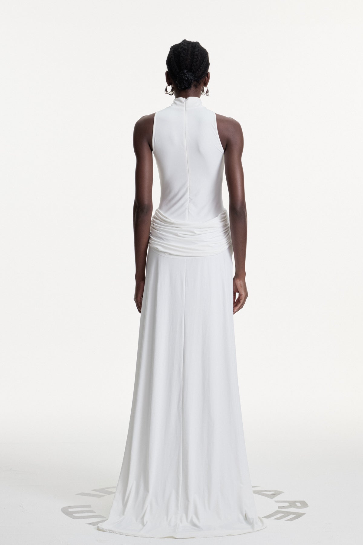 Cana Split Maxi Dress In White