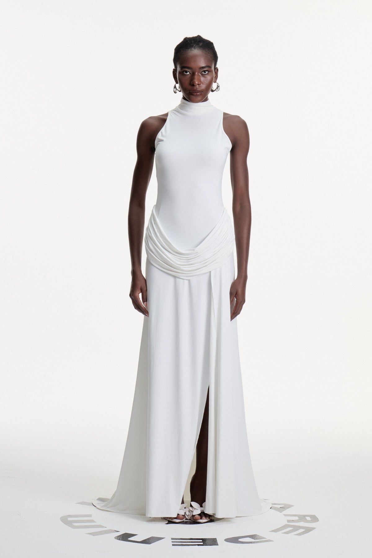 Cana Split Maxi Dress In White