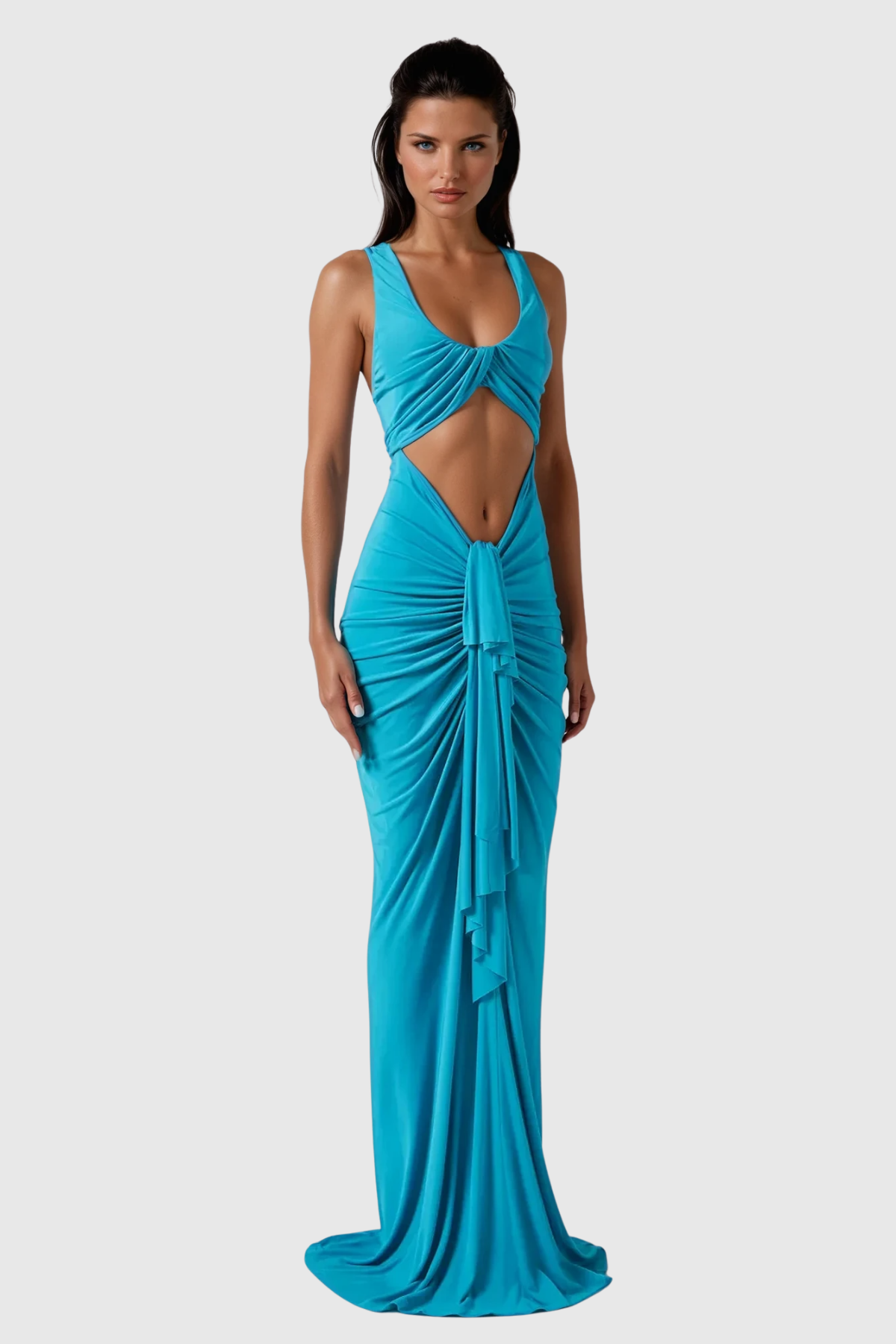 Camie Cutout Lace Up Maxi Dress