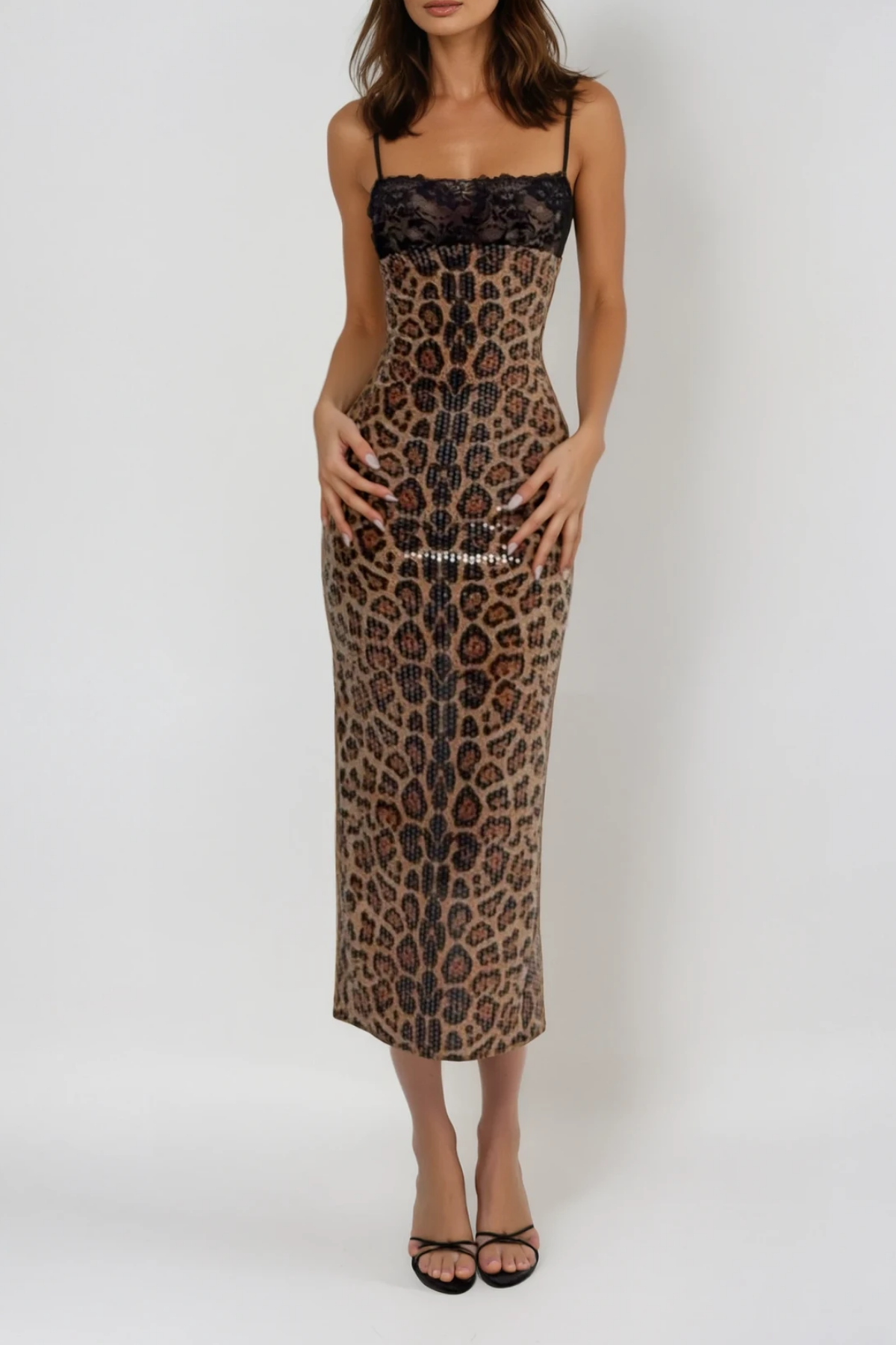 Dora Sequin Leopard Maxi Dress