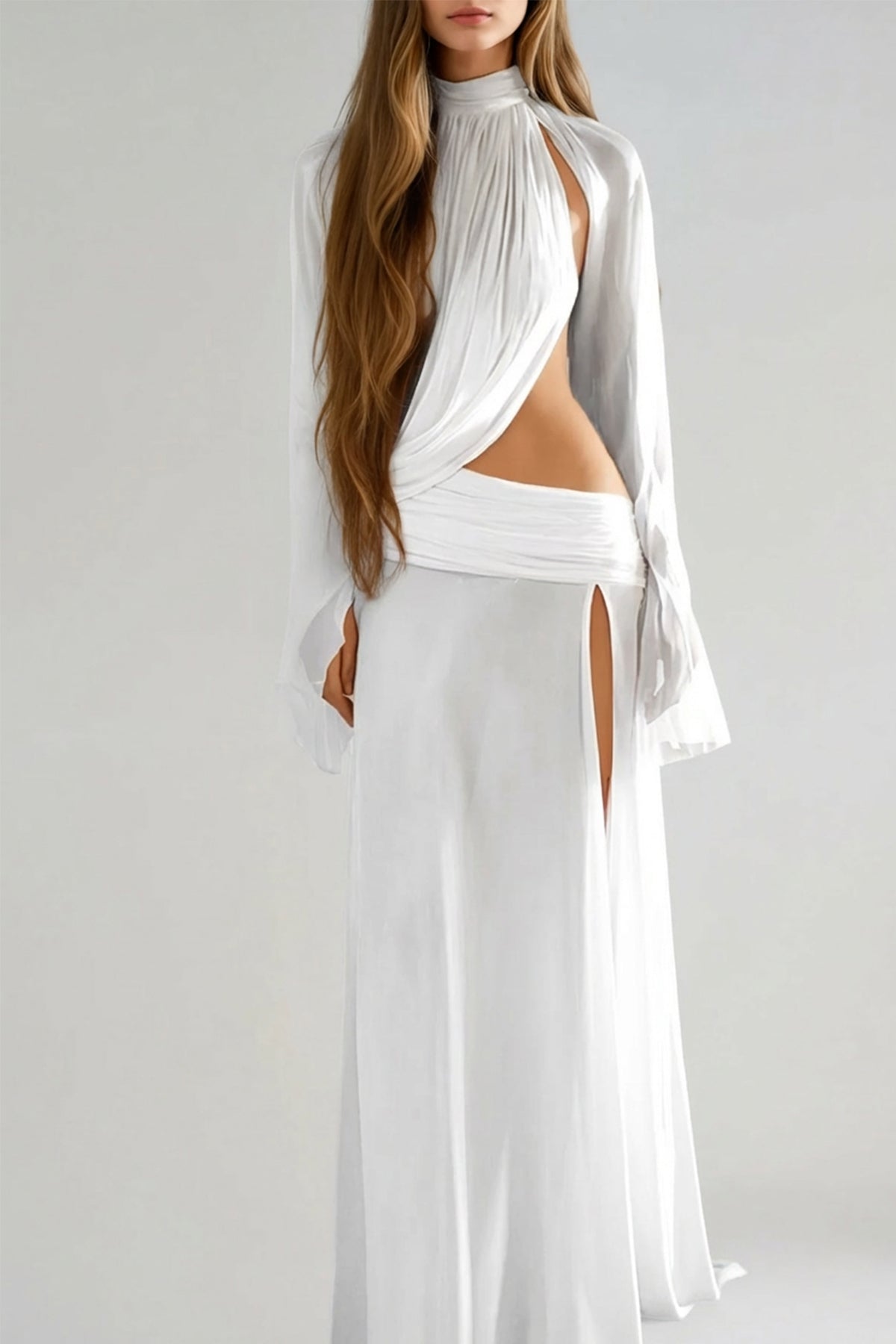 Zara Cutout Split Maxi Dress
