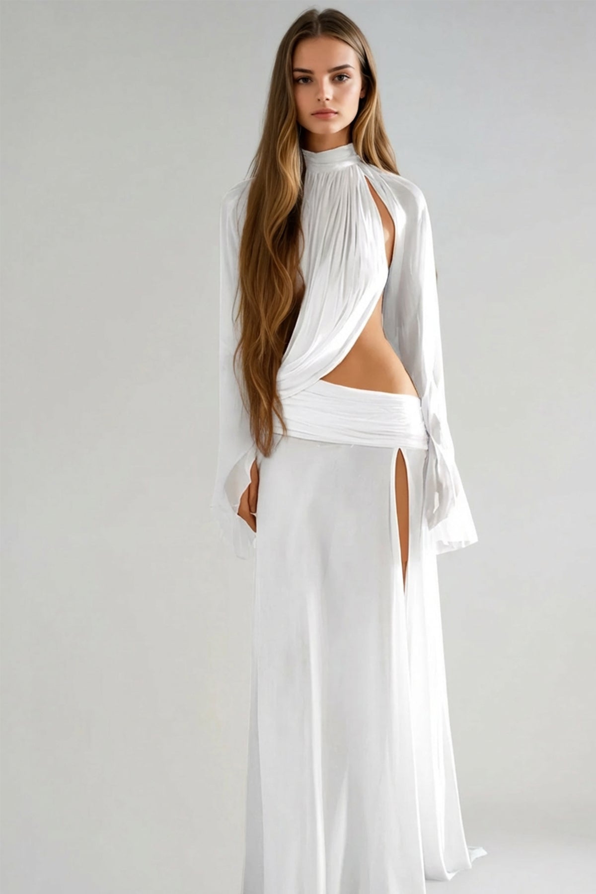Zara Cutout Split Maxi Dress