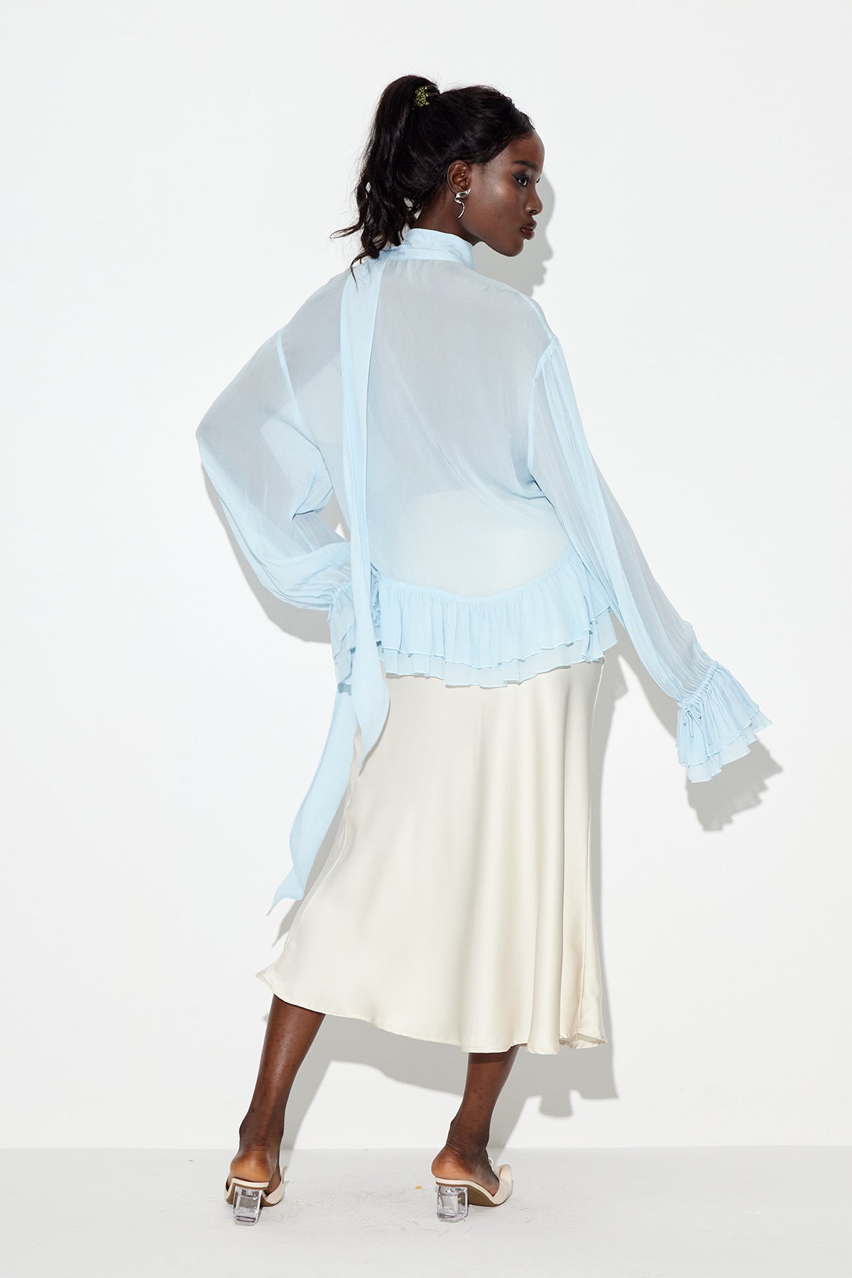 Elise Plunge Scarf Top