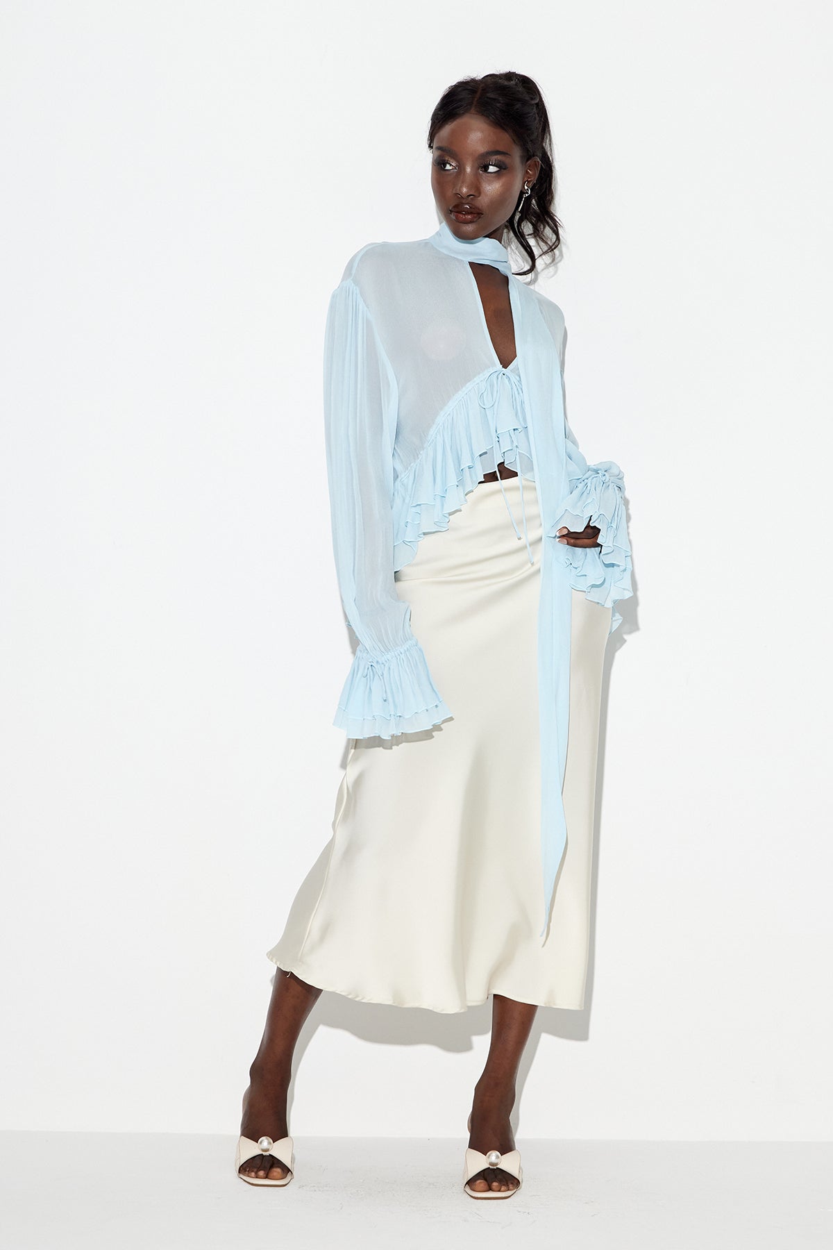 Elise Plunge Scarf Top