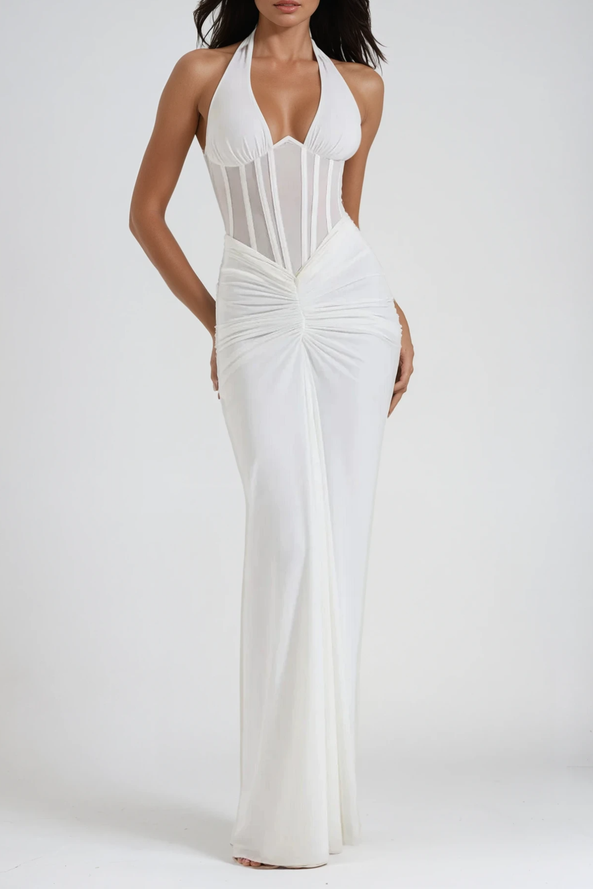 Inez Maxi Dress In White