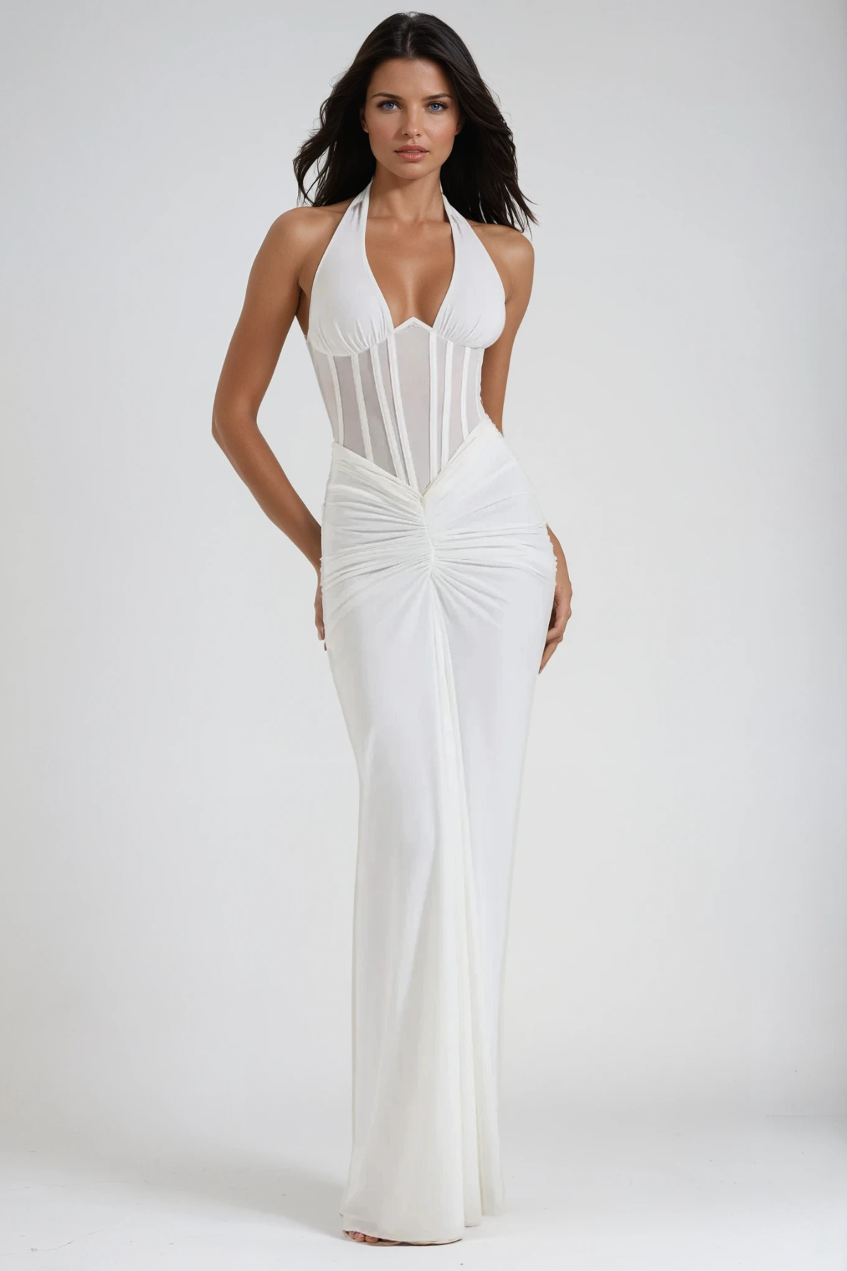 Inez Maxi Dress In White