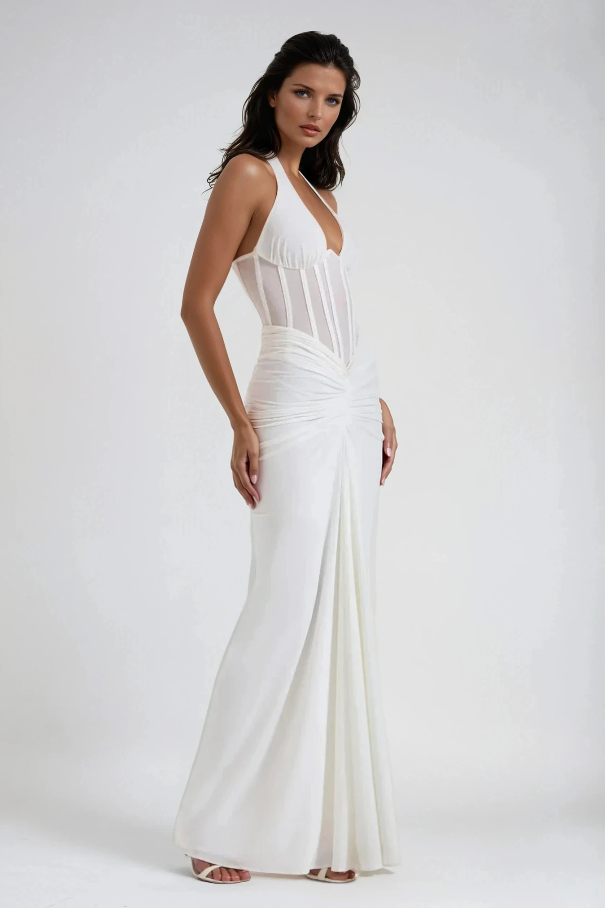 Inez Maxi Dress In White