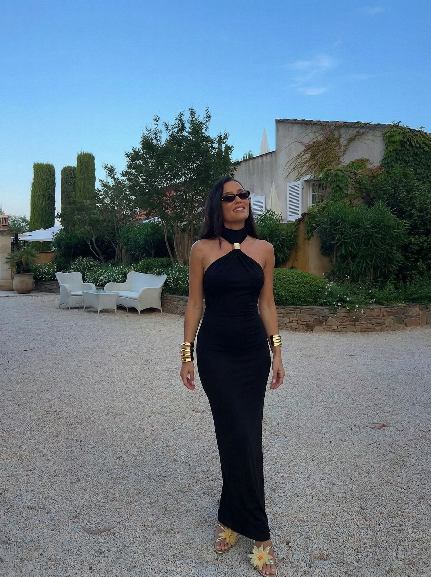 Selene Halter Neck Maxi Dress