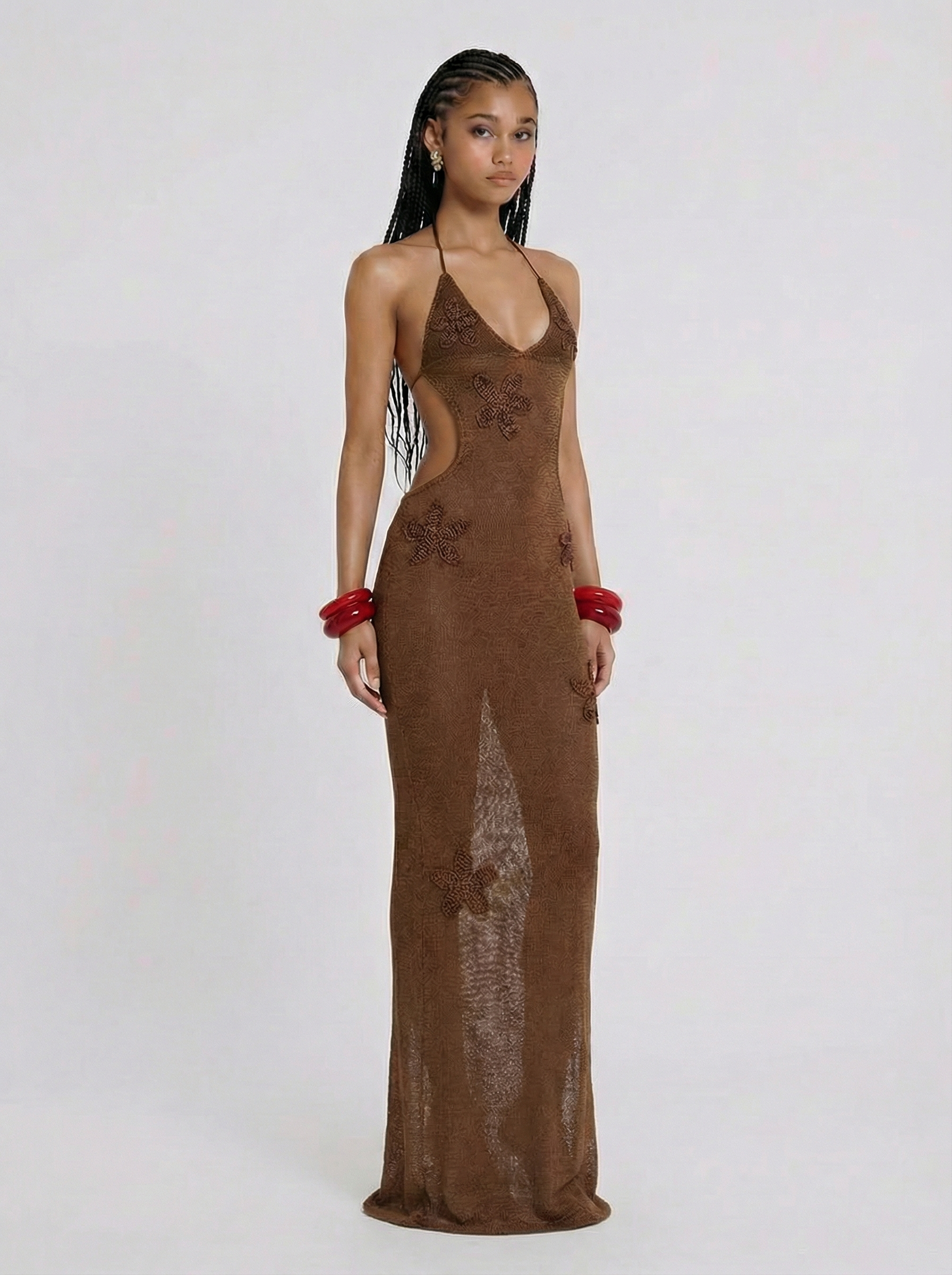 Mesh Bodycon Maxi Dress