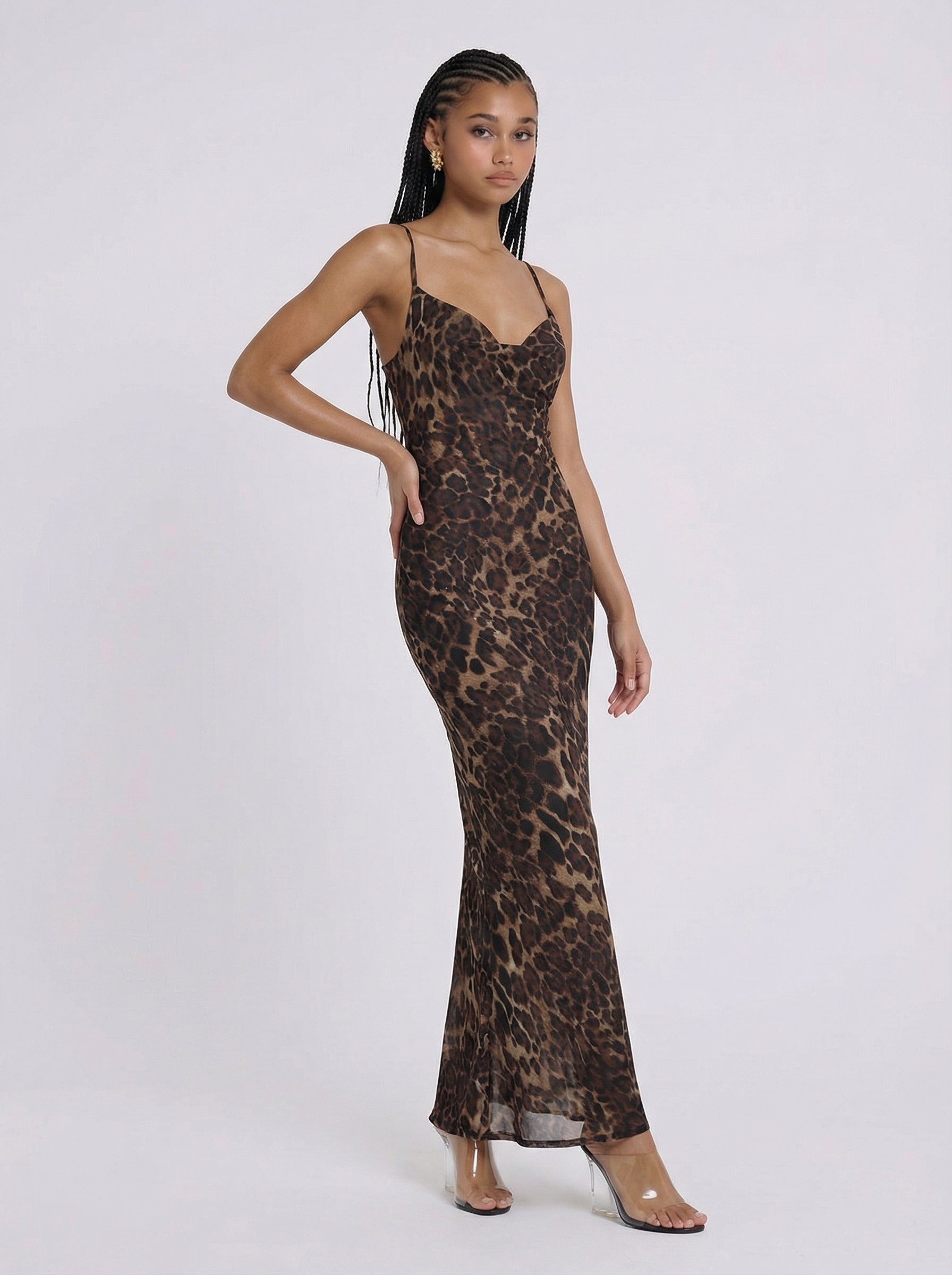 Julie Leopard Maxi Dress