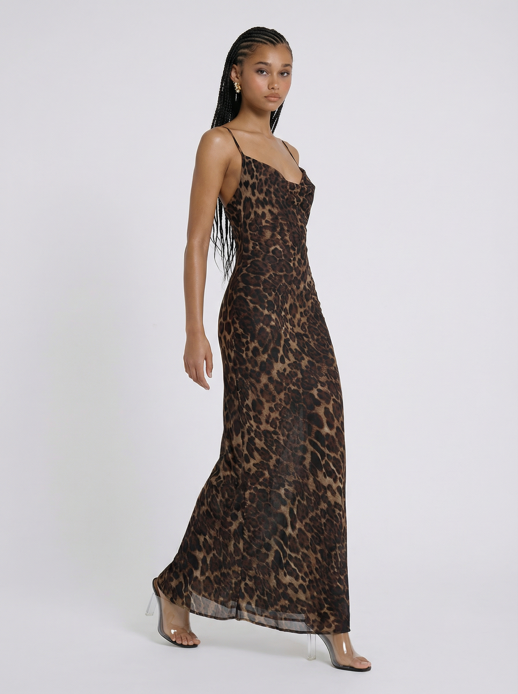 Julie Leopard Maxi Dress