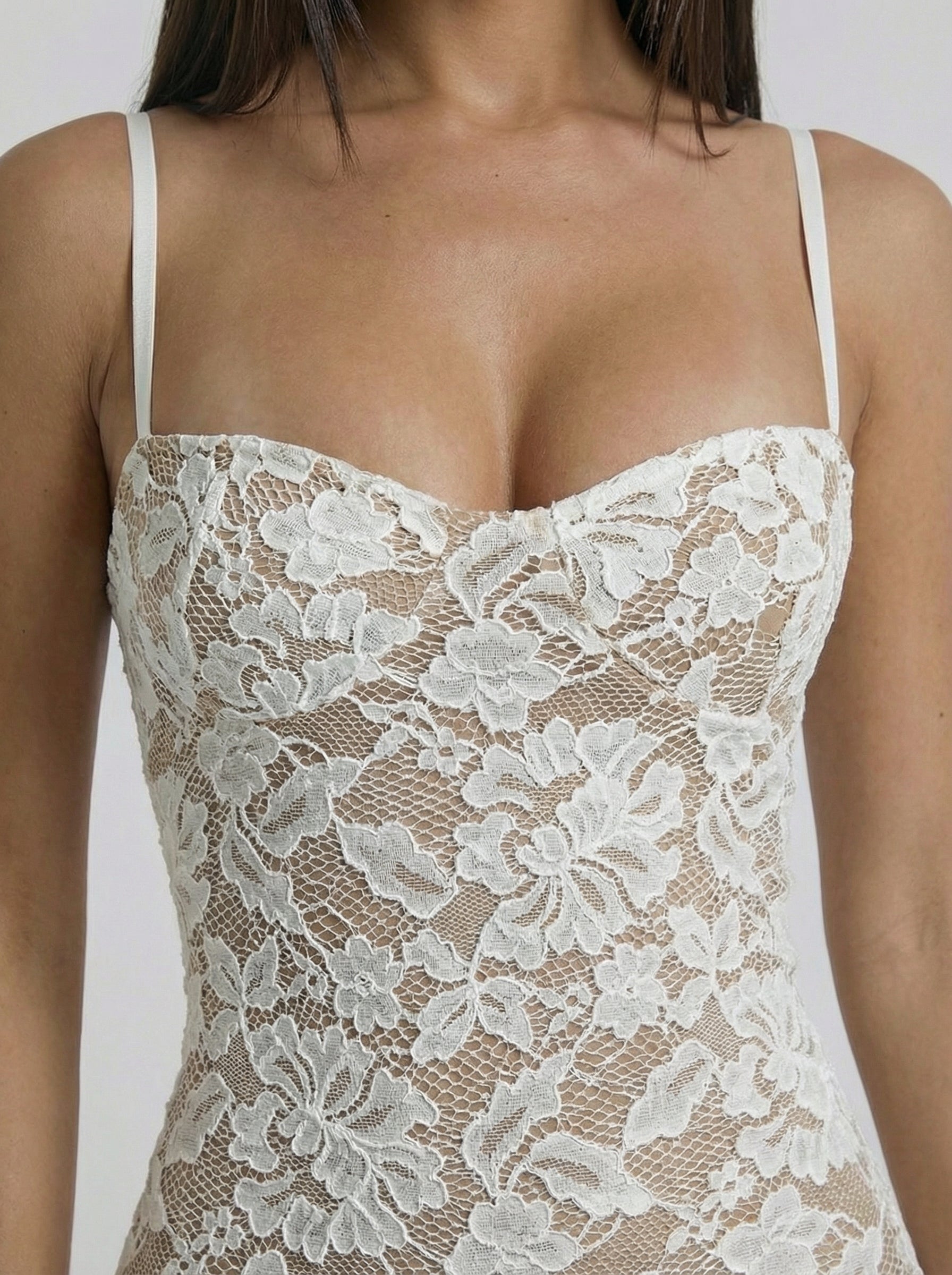 Lucy Lace Slit Maxi Dress