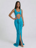 Camie Cutout Lace Up Maxi Dress