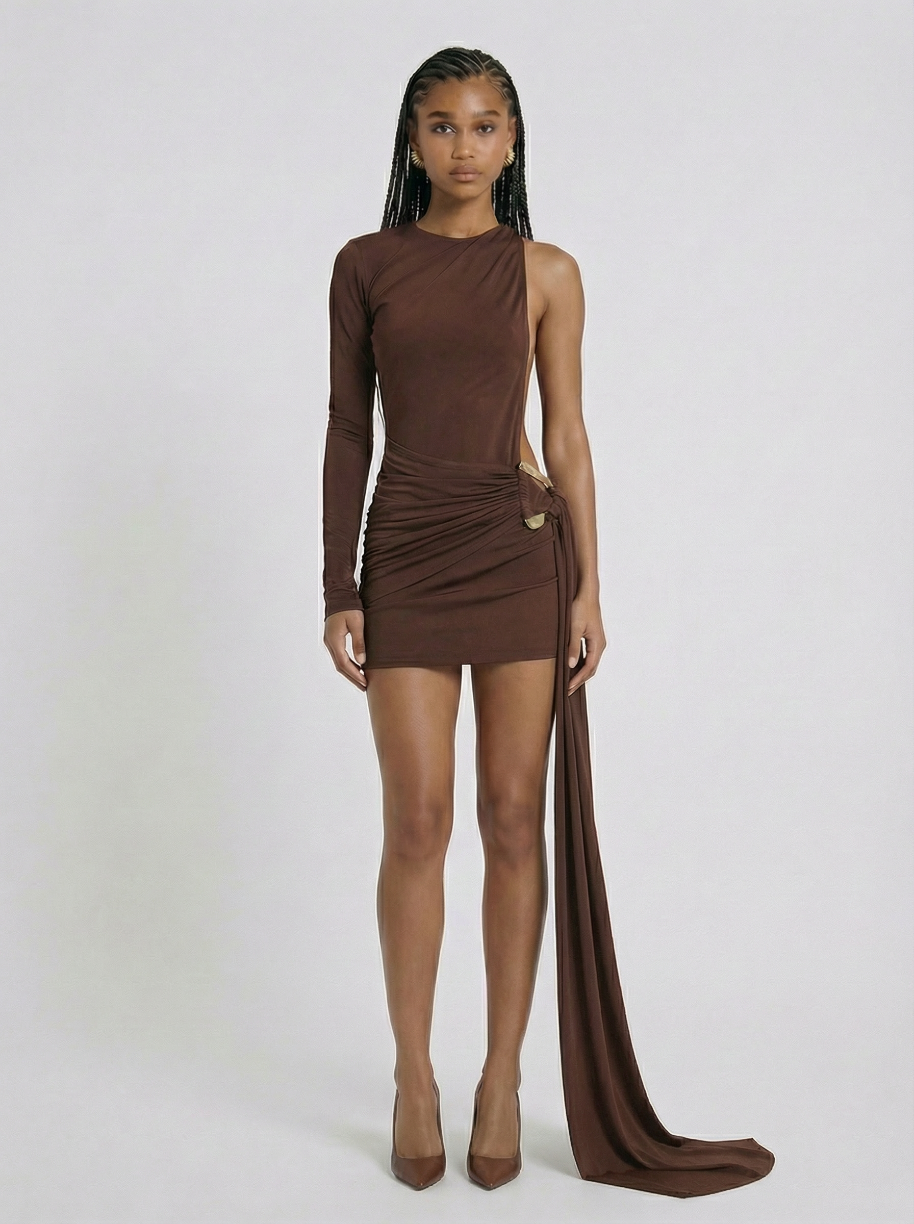 Mykonos Mini Dress Brown