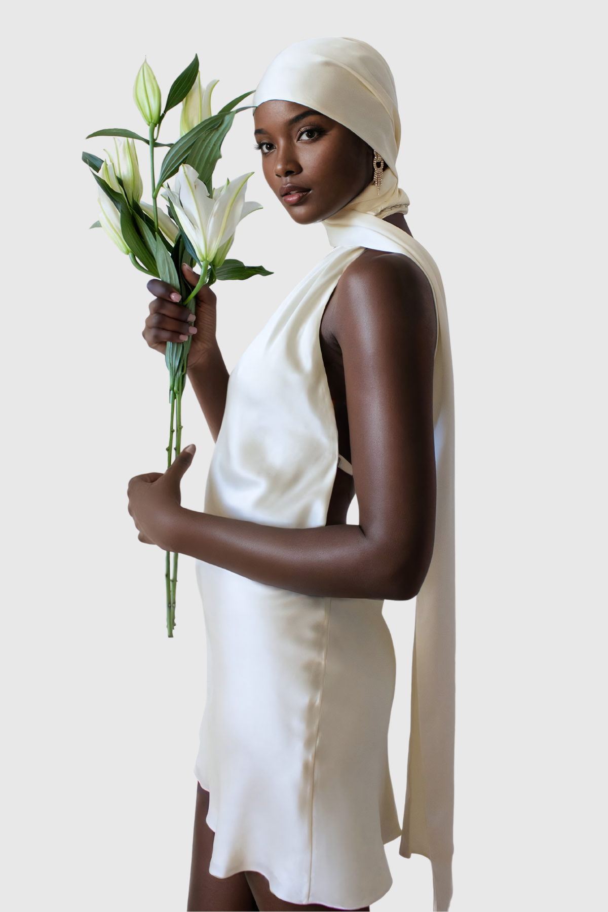 Regan Satin Halter Neck Mini Dress