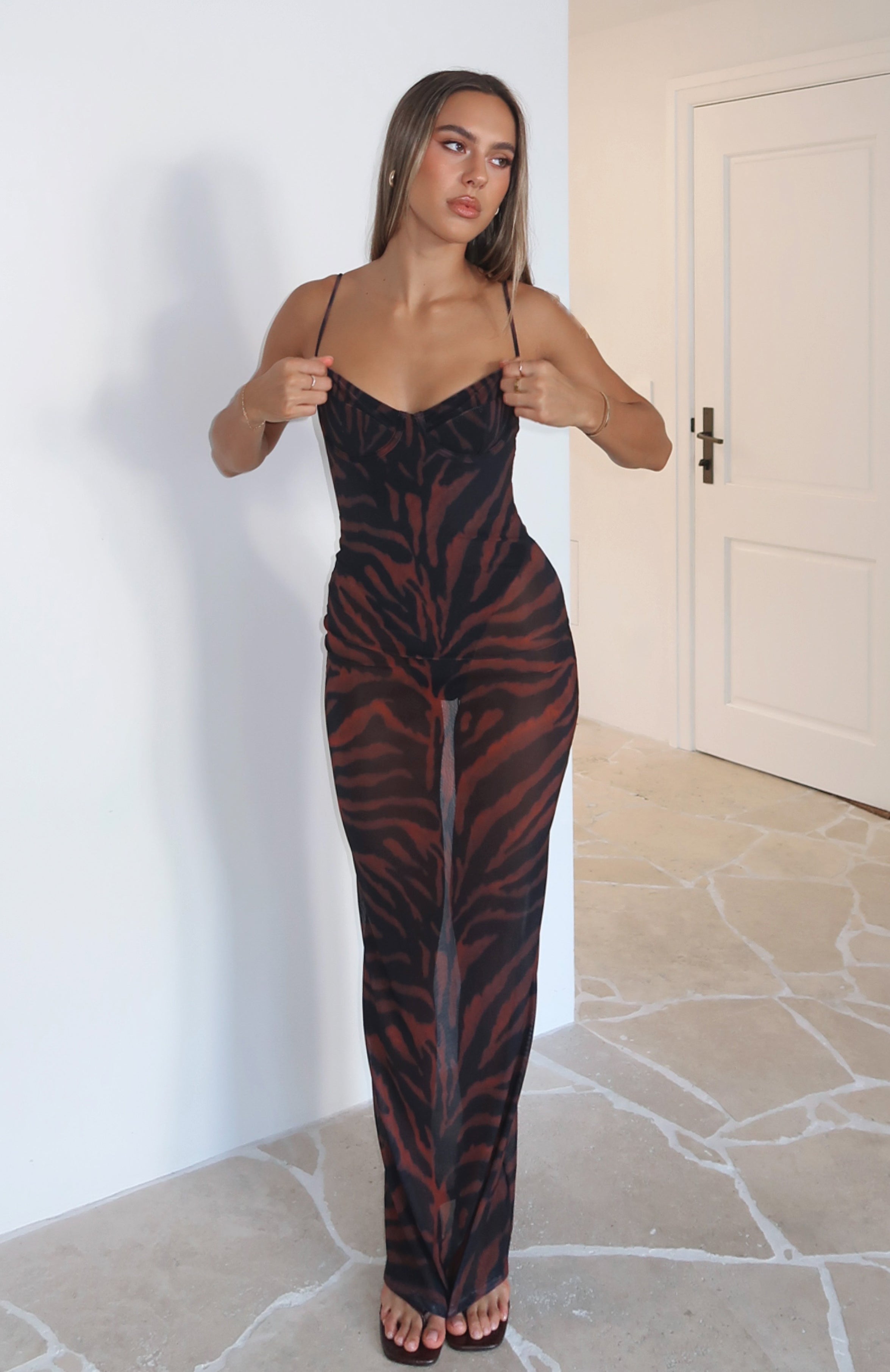 Amber Zebra Maxi Dress